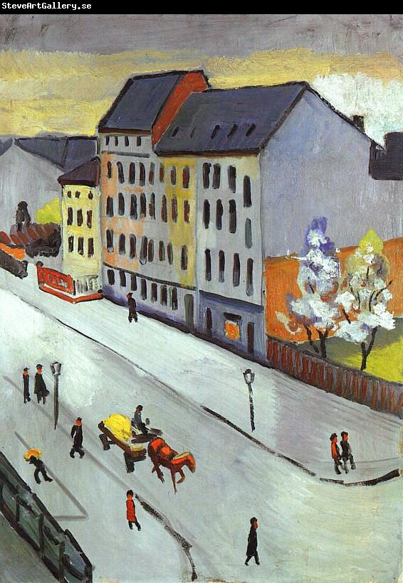 August Macke Our Street in Gray